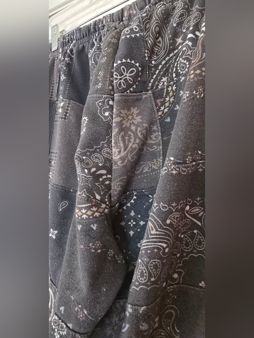 Aviator Nation Bandana Quilted Charcoal Sweatpants M - Picture 5 of 12
